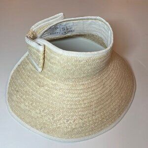 Poppy + Sage Lucy Palm Sun Hat Bow Back Hook & Loop Closure Roll Up Resortwear